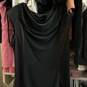 Black top drape neck DKNY